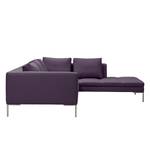 Ecksofa Madison I Webstoff Webstoff Anda II: Violett - Breite: 255 cm - Ottomane davorstehend rechts