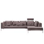 Ecksofa Madison I Webstoff Webstoff Milan: Grau-Braun - Breite: 319 cm - Ottomane davorstehend rechts