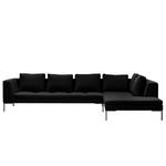 Ecksofa Madison I Webstoff Webstoff Saia: Anthrazit - Breite: 319 cm - Ottomane davorstehend rechts