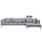 Ecksofa Madison I Webstoff Webstoff Saia: Hellgrau - Breite: 319 cm - Ottomane davorstehend rechts