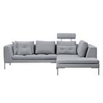 Ecksofa Madison I Webstoff Webstoff Saia: Hellgrau - Breite: 255 cm - Ottomane davorstehend rechts