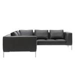 Ecksofa Madison II Echtleder Echtleder Neka: Grau - Breite: 238 cm - Ecke davorstehend links