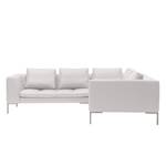 Ecksofa Madison II Echtleder Echtleder Neka: Hellgrau - Breite: 238 cm - Ecke davorstehend links