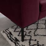 Ecksofa MADISON mit Rundecke L Samt - Samt Shyla: Aubergine - Ecke davorstehend links