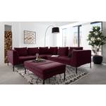 Ecksofa MADISON mit Rundecke L Samt - Samt Shyla: Aubergine - Ecke davorstehend rechts