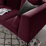 Ecksofa MADISON mit Rundecke L Samt - Samt Shyla: Aubergine - Ecke davorstehend rechts