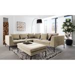 Ecksofa MADISON mit Rundecke L Samt - Samt Shyla: Beige - Ecke davorstehend rechts