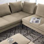 Ecksofa MADISON mit Rundecke L Samt - Samt Shyla: Beige - Ecke davorstehend rechts