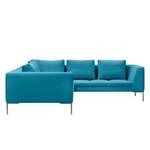 Ecksofa Madison II Webstoff Webstoff Anda II: Türkis - Breite: 238 cm - Ecke davorstehend links