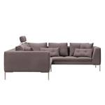 Ecksofa Madison II Webstoff Webstoff Milan: Grau-Braun - Breite: 238 cm - Ecke davorstehend links