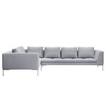 Ecksofa Madison II Webstoff Webstoff Milan: Hellgrau - Breite: 319 cm - Ecke davorstehend links