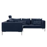 Ecksofa Madison II Webstoff Webstoff Milan: Dunkelblau - Breite: 238 cm - Ecke davorstehend rechts