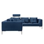 Ecksofa Madison II Webstoff Webstoff Anda II: Blau - Breite: 319 cm - Ecke davorstehend rechts