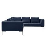 Ecksofa Madison II Webstoff Webstoff Milan: Dunkelblau - Breite: 319 cm - Ecke davorstehend rechts