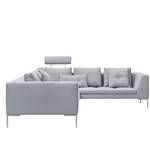 Ecksofa Madison II Webstoff Webstoff Milan: Hellgrau - Breite: 319 cm - Ecke davorstehend rechts