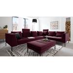 Ecksofa MADISON mit Rundecke XL Samt - Samt Shyla: Aubergine - Ecke davorstehend rechts