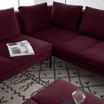 Ecksofa MADISON mit Rundecke XL Samt - Samt Shyla: Aubergine - Ecke davorstehend rechts