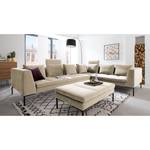 Ecksofa MADISON mit Rundecke XL Samt - Samt Shyla: Beige - Ecke davorstehend rechts