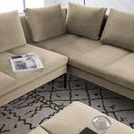 Ecksofa MADISON mit Rundecke XL Samt - Samt Shyla: Beige - Ecke davorstehend rechts