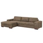 Ecksofa Maine Echtleder Cappuccino - Longchair davorstehend links