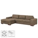 Ecksofa Maine Echtleder Cappuccino - Longchair davorstehend links