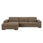 Ecksofa Maine Echtleder Cappuccino - Longchair davorstehend links