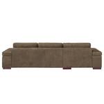 Ecksofa Maine Echtleder Cappuccino - Longchair davorstehend links