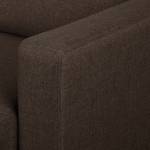 Ecksofa MAISON 1-Sitzer mit Longchair Webstoff - Webstoff Inas: Braun - Longchair davorstehend links