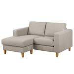 Ecksofa MAISON 1-Sitzer mit Longchair Webstof - Webstoff Inas: Cappuccino - Longchair davorstehend links