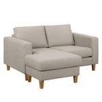 Ecksofa MAISON 1-Sitzer mit Longchair Webstof - Webstoff Inas: Cappuccino - Longchair davorstehend links