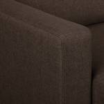 Ecksofa MAISON 1-Sitzer mit Longchair Webstoff - Webstoff Inas: Braun - Longchair davorstehend rechts