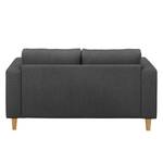 Ecksofa MAISON 1-Sitzer mit Longchair Webstoff - Webstoff Inas: Dunkelgrau - Longchair davorstehend rechts