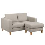 Ecksofa MAISON 1-Sitzer mit Longchair Webstoff - Webstoff Inas: Cappuccino - Longchair davorstehend rechts