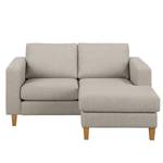 Ecksofa MAISON 1-Sitzer mit Longchair Webstoff - Webstoff Inas: Cappuccino - Longchair davorstehend rechts