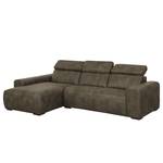 Ecksofa Malvern I Antiklederlook Braun - Textil - 280 x 93 x 174 cm