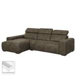 Ecksofa Malvern I Antiklederlook Braun - Textil - 280 x 93 x 174 cm