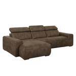 Ecksofa Malvern I Antiklederlook Braun - Textil - 280 x 93 x 174 cm