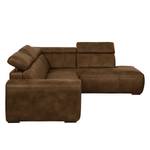 Ecksofa Malvern II Antiklederlook Braun - Textil - 270 x 90 x 220 cm