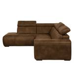 Ecksofa Malvern II Antiklederlook Braun - Textil - 270 x 90 x 220 cm