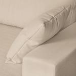 Ecksofa Mandor Strukturstoff Cappuccino - Longchair davorstehend rechts