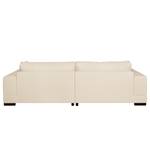 Ecksofa Mandor Strukturstoff Creme - Longchair davorstehend rechts