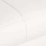 Canapé d'angle Manono Cuir véritable / Imitation cuir - Blanc - Méridienne courte à gauche (vue de face) - Fonction couchage