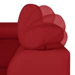 Canapé d'angle Manono Cuir véritable / Imitation cuir - Rouge - Méridienne courte à droite (vue de face) - Sans fonction