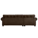 Ecksofa Marau Microfaser - Braun - Longchair davorstehend links