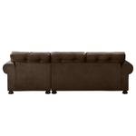 Ecksofa Marau Microfaser - Braun - Longchair davorstehend rechts