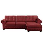 Ecksofa Marau Rot - Longchair davorstehend rechts