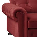 Ecksofa Marau Samt - Rot - Longchair davorstehend rechts