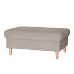 Hoekbank Margate microvezel - Taupe - Longchair vooraanzicht rechts - Met hocker