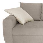 Ecksofa Margate Microfaser Taupe - Longchair davorstehend rechts - Ohne Hocker