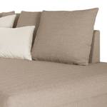 Ecksofa Margate Webstoff Beige - Ottomane davorstehend rechts - Ohne Hocker